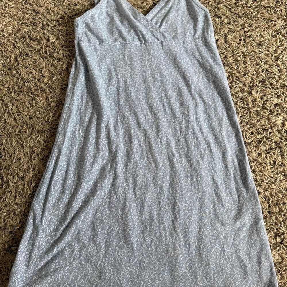 Brandy-melville Women's Blue and Grey Dress